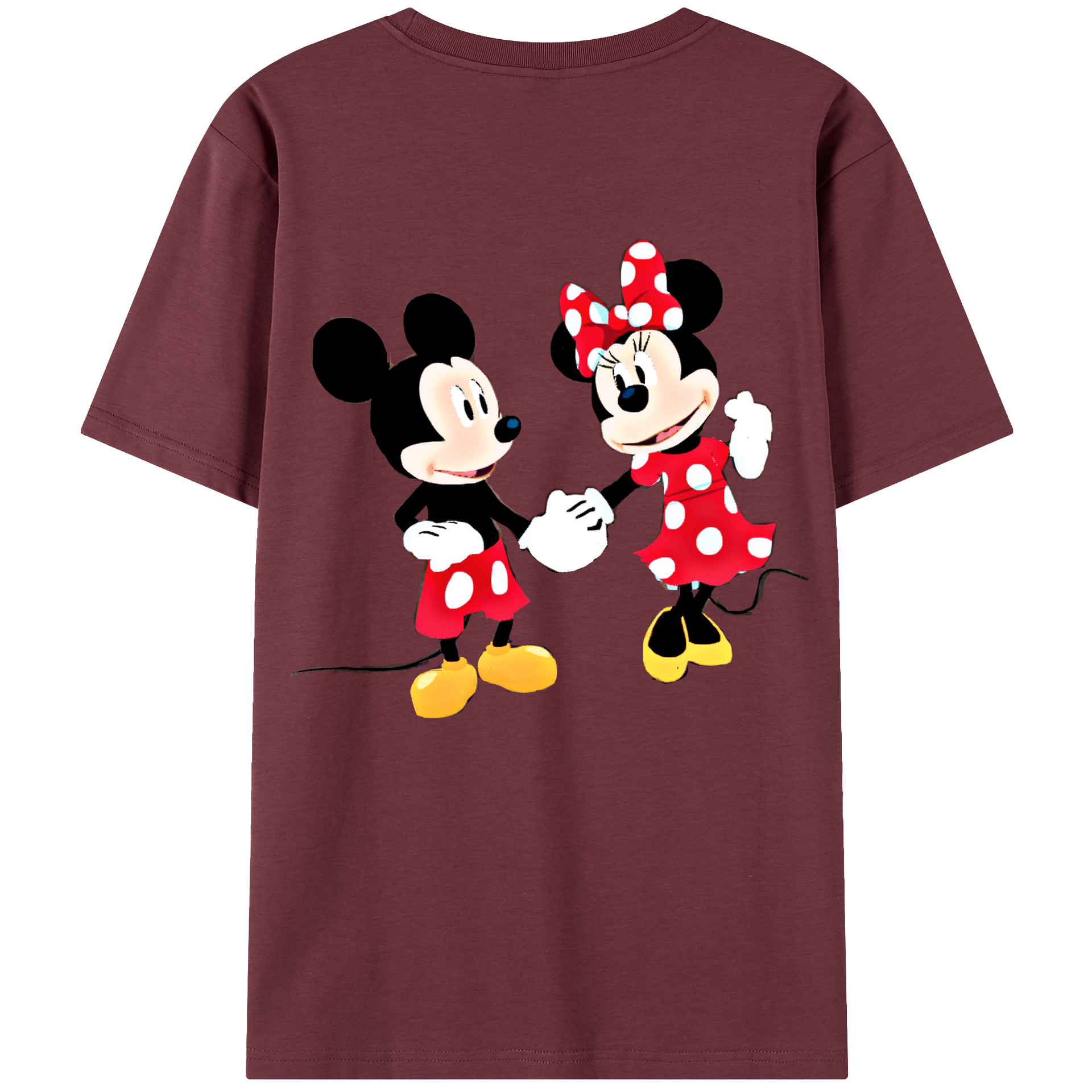 （画像用） ミッキーマウス Mickey Mouse 綿100％半袖Tシャツ（背面プリント）